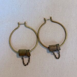 RAVEN + LILY Gold Everlin Hoop Earrings EUC